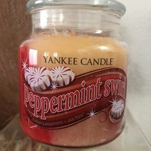 Yankee Candle Retired Peppermint Swirls Cranberry Peppermint and Jack Frost